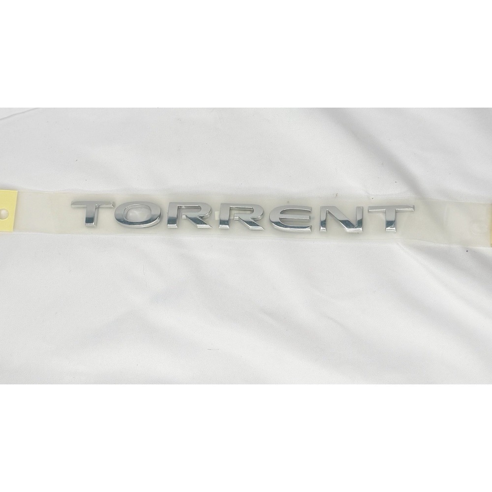 Genuine GM 25866037 Pontiac Torrent Liftgate Emblem Chrome OEM 2006-2009 NOS